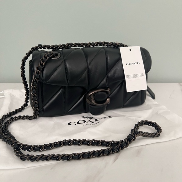 Coach Handbags - ✨NWT | Coach Quilted Pillow Tabby 20 in Black Nappa Leather and Pewter hardware